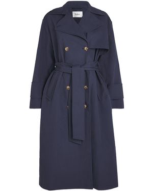 Stylein Cotton-Blend Siena Trench Coat - Blue