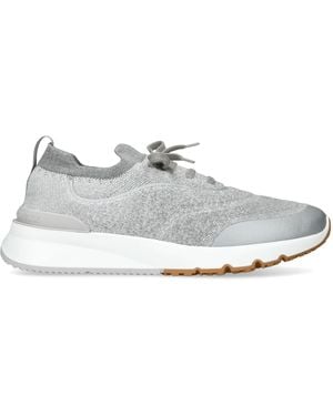 Brunello Cucinelli Knitted Sportiv Sneakers - White