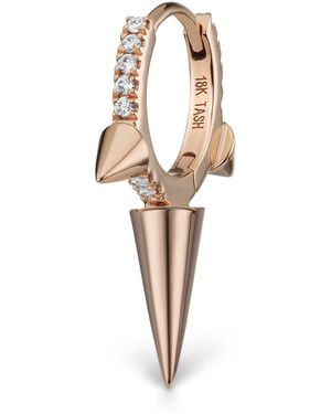 Maria Tash Faceted Triple Long Spike Hoop Earring - White