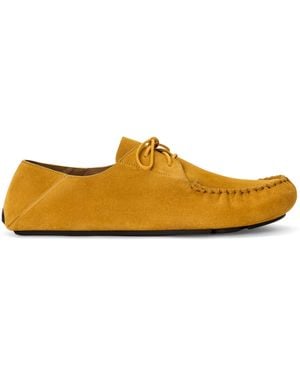 Loewe Suede Rambla Boat Shoes - Yellow