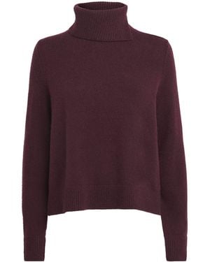 Vince Wool-Cashmere Rollneck Sweater - Purple