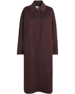JOSEPH Wool-Cashmere Donna Overcoat - Purple