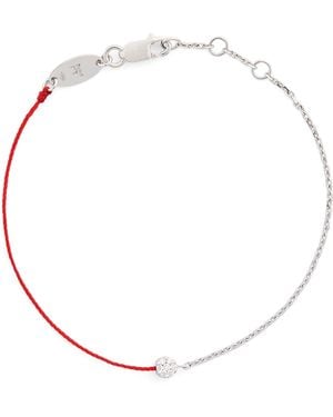 RedLine And Diamond Illusion Half-Chain Bracelet - Metallic