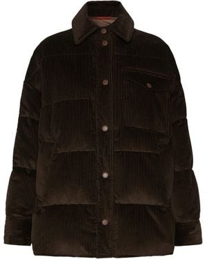 Weekend by Maxmara Cotton Corduroy Quilted Down Jacket - Black