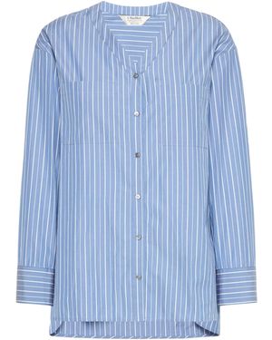 Max Mara Cotton Stripe Shirt - Blue