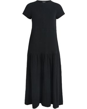 ME+EM Organic Cotton Tiered Maxi Dress - Black