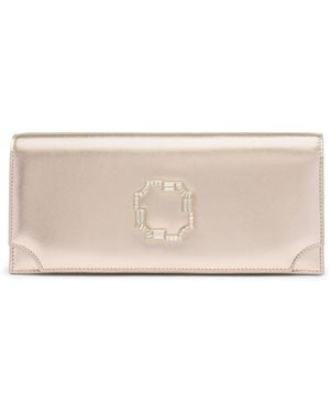 Malone Souliers Leather Vivien Clutch Bag - Natural