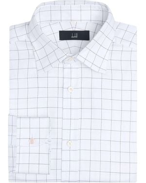 dunhill Cotton Check Shirt - White