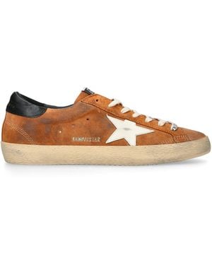 Golden Goose Suede Super Star Trainers - Brown