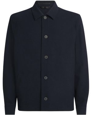 Sunspel Stretch-Wool Seersucker Jacket - Blue