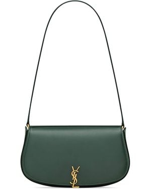 Saint Laurent Mini Leather Voltaire Shoulder Bag - Green
