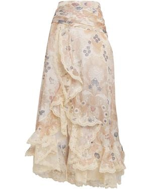 Zimmermann Linen-Silk Rebellion Maxi Skirt - Natural