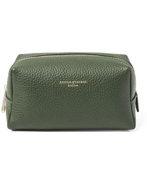 Aspinal of London Medium Leather London Cosmetic Case - Green