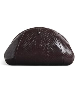 Alaïa Snakeskin Purse Clutch Bag - Brown
