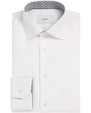 Eton Organic Cotton Twill Dress Shirt - White