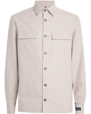 Paul & Shark Cotton-Cashmere Overshirt - White