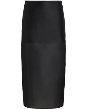 Almada Label Silk-Blend Kiana Midi Skirt - Black