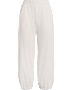 ME+EM Towelling Cropped Joggers - White