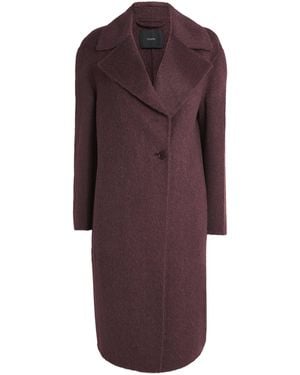 JOSEPH Brushed Double-Faced Alpaca-Wool-Silk Yves Coat - Purple