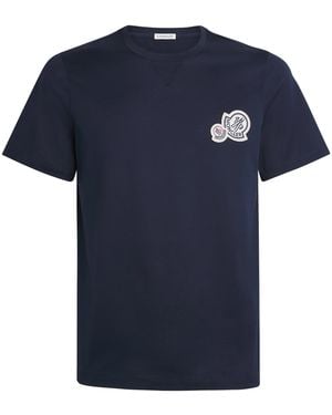 Moncler Cotton Logo T-Shirt - Blue