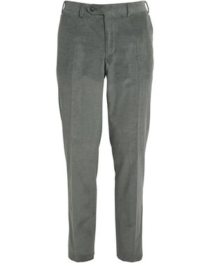 Canali Cotton-Cashmere Corduroy Trousers - Grey