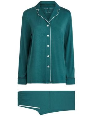 Derek Rose Modal-Blend Lara Pajama Set - Green