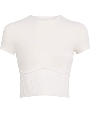 NikeSKIMS Cropped Corset T-Shirt - White