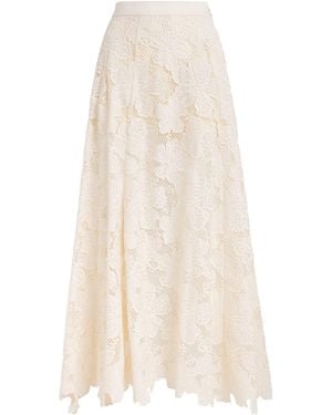 Sandro Guipure Lace Maxi Skirt - White