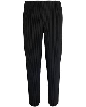 Homme Plissé Issey Miyake Pleated Straight Trousers - Black