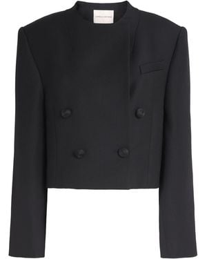 Camilla & Marc Wool Collarless Caius Blazer - Black