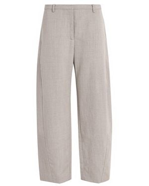 St. Agni Wool-Blend Fine Band Balloon Trousers - Grey
