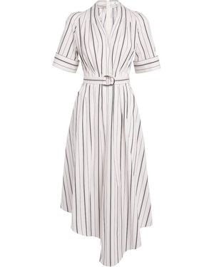 Adam Lippes Belted Nansi Midi Dress - White