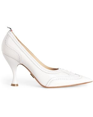 Thom Browne Patent Leather Wingtip Court Shoes 90 - White