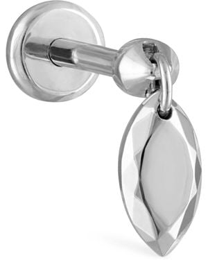 Maria Tash Faceted Marquise Threaded Charm Earring - Metallic