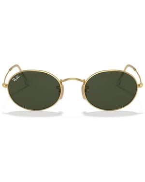 Ray-Ban Rb3547 Oval Metal Sunglasses - Green
