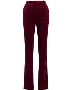 Ralph Lauren Velvet Macy Slim Trousers - Red