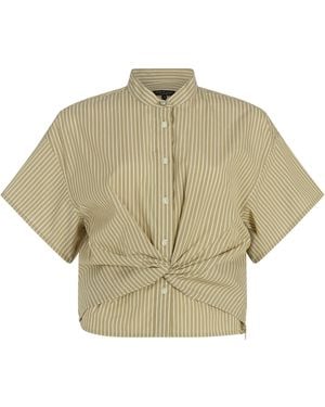 Rag & Bone Cotton Stripe Gretchen Shirt - Natural