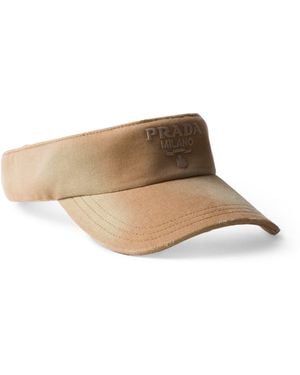 帽子・その他 Prada Visor brown in leather and plexiglass Prada Visor in Black | Lyst Canada
