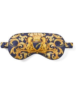 Aspinal of London Silk Printed Eye Mask - Metallic