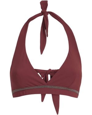 Brunello Cucinelli Halterneck Bikini Top - Purple