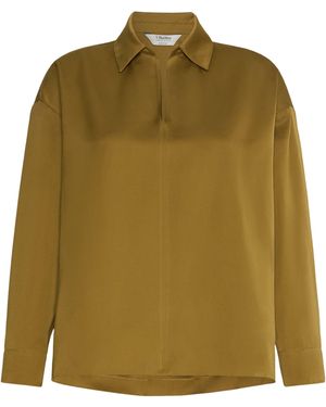 Max Mara Satin Blouse - Green