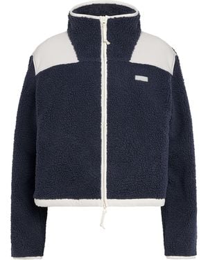 Skims Faux Shearling Teddy Zip-Up Jacket - Blue
