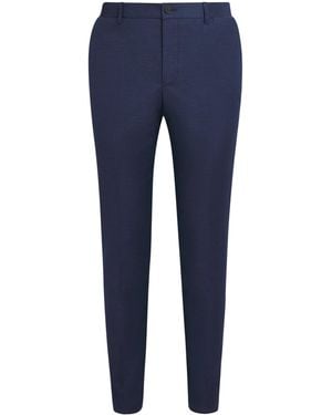 Pal Zileri Wool-Blend Slim Trousers - Blue