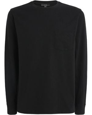 Vince Sueded Jersey Pocket T-Shirt - Black