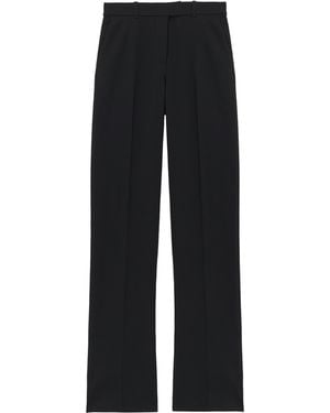 McQueen Stretch-Wool Straight Trousers - Black