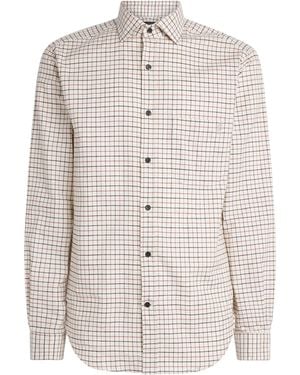 James Purdey & Sons Cotton Tattersall Shooting Shirt - White