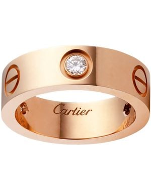 Cartier Rose And Diamond Love Ring - Brown