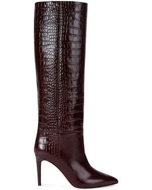Paris Texas Croc-Embossed Leather Knee-High Boots 85 - Brown