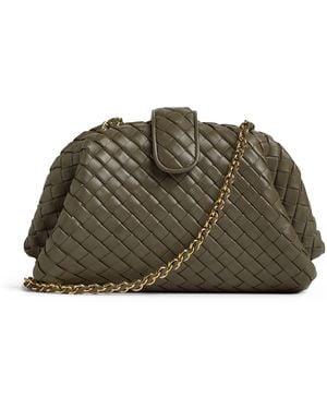 Bottega Veneta Small Lambskin Lauren 1980 Clutch Bag - Green
