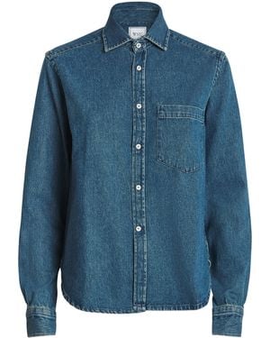 With Nothing Underneath Denim Classic Shirt - Blue
